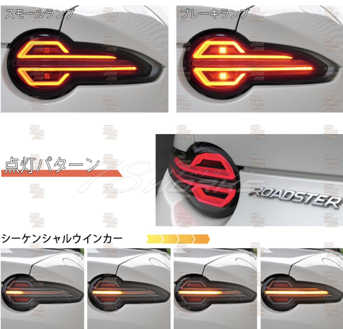 78 Works Fiber Full LED Taillamp Clear Lens Inner Black